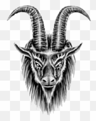 Goat Head Animal Tattoo Design - Goat Head Tattoo Flash Png,Goat Head Png