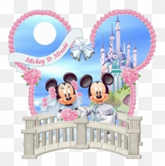 Disney Castle Clipart 2 - WikiClipArt Mickey And Minnie Mouse With Castle png