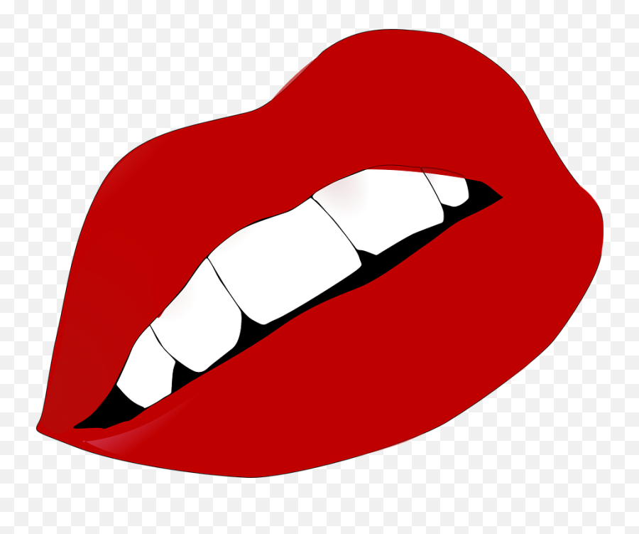 Lips Teeth Alluring - Free Vector Graphic On Pixabay Lip Part Of Body Png,Red Lips Png
