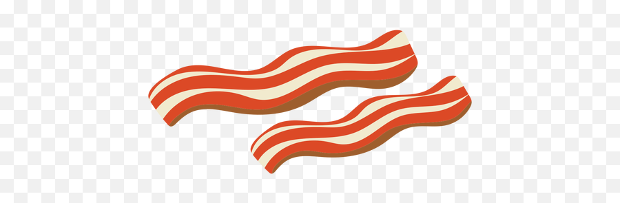 Simple Bacon Icon Flat - Horizontal Png,Bacon Transparent