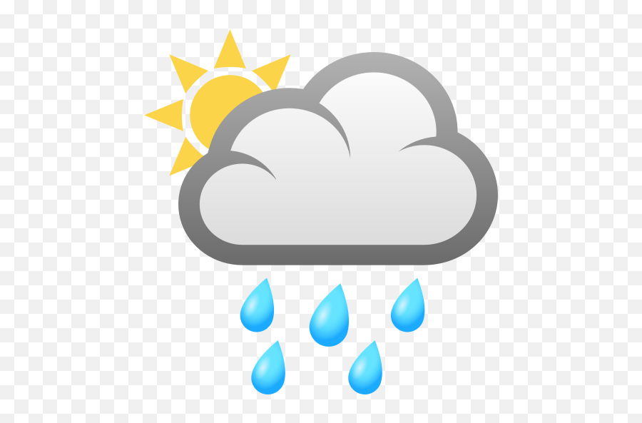 Emoji The Sun Behind Rain Cloud - Emoji Nube Con Lluvia Png,Sun Emoji Png