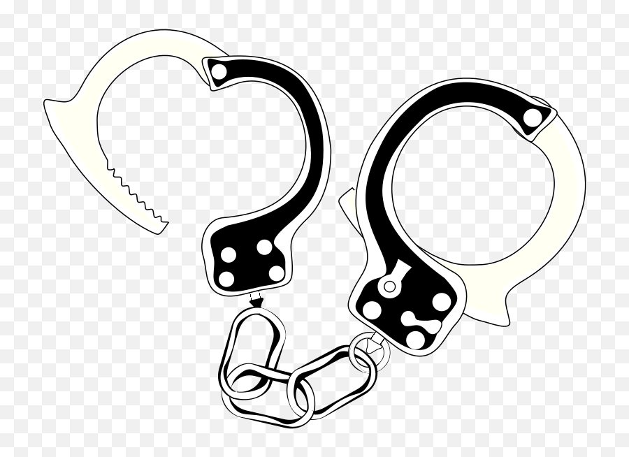 Handcuffs Black And White Svg Vector - Solid Png,Handcuffs Transparent