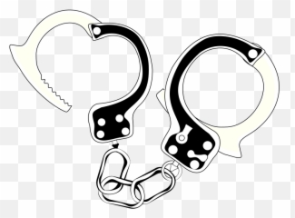 Handcuffs Black And White Svg Vector - Solid png