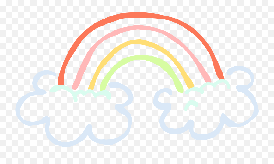 Kim Cliparts - Cloud Rainbow Clipart Png Transparent Png Clouds And Rainbows Png,Transparent Rainbow Png