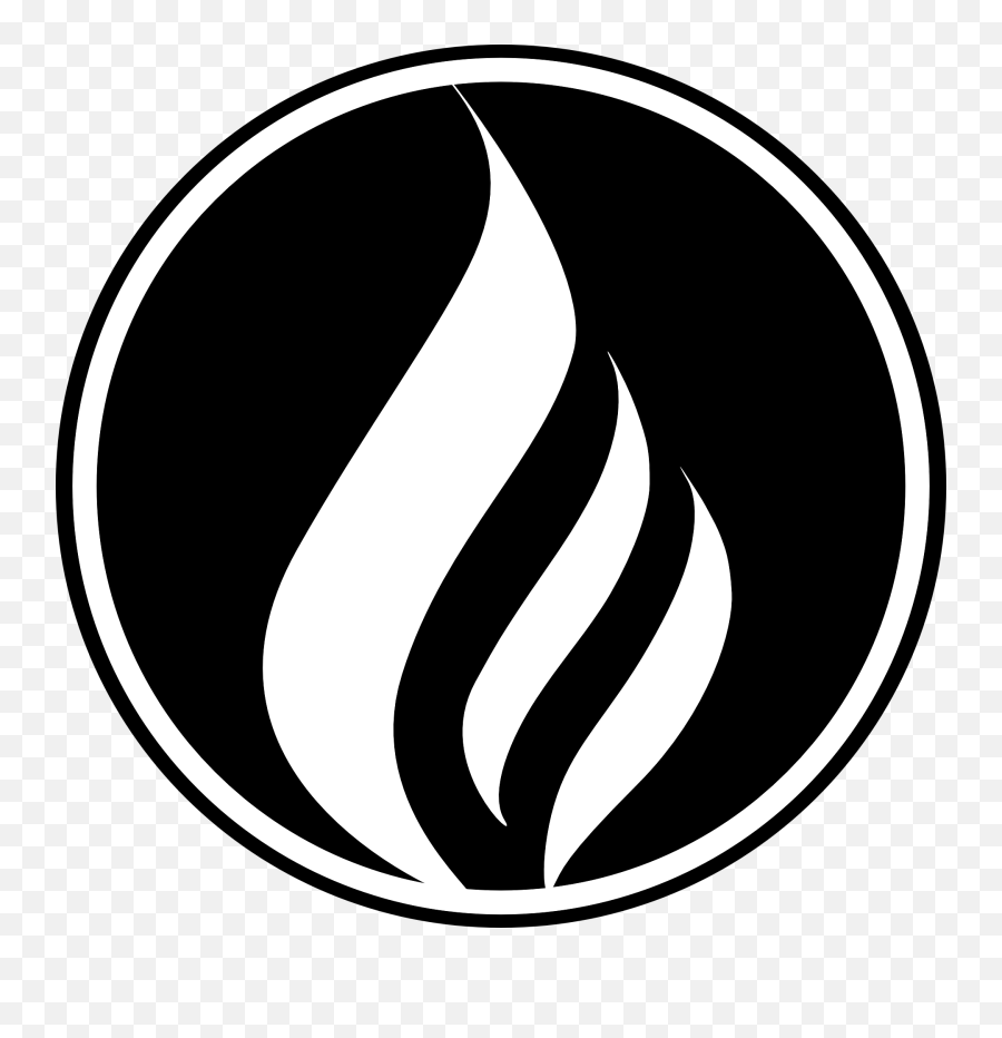 Black Flame Icon Clip Art - Logo Hitam Putih Png,Black Flames Png