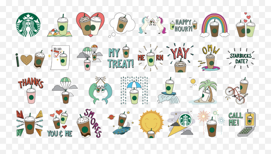 Frappuccino Sticker Pack Amy Untch Png