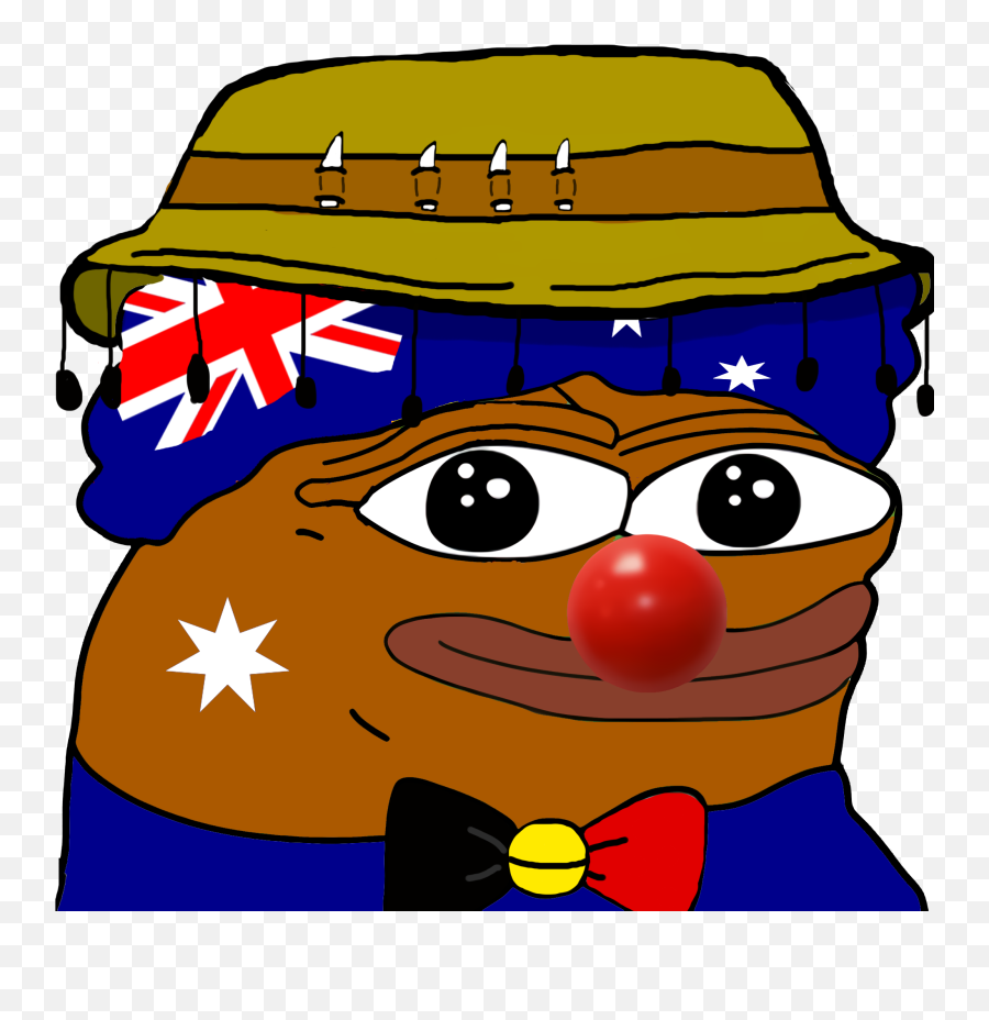 Aussie Clown Pepe Honk World Know - Only Intelligent Tactical Response To Horror Png,Pepe Face Png