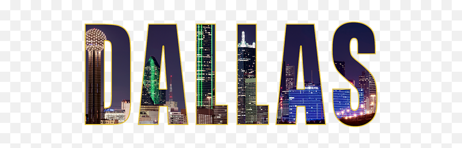 Dallas Letters Transparency 013018 - Vertical Png,Dallas Skyline Png