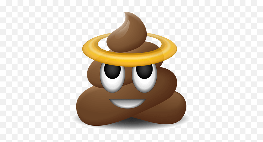 Poop Emoji Stickers Messages Sticker - Poop Emoji With Halo Png,Poop Emoji Transparent