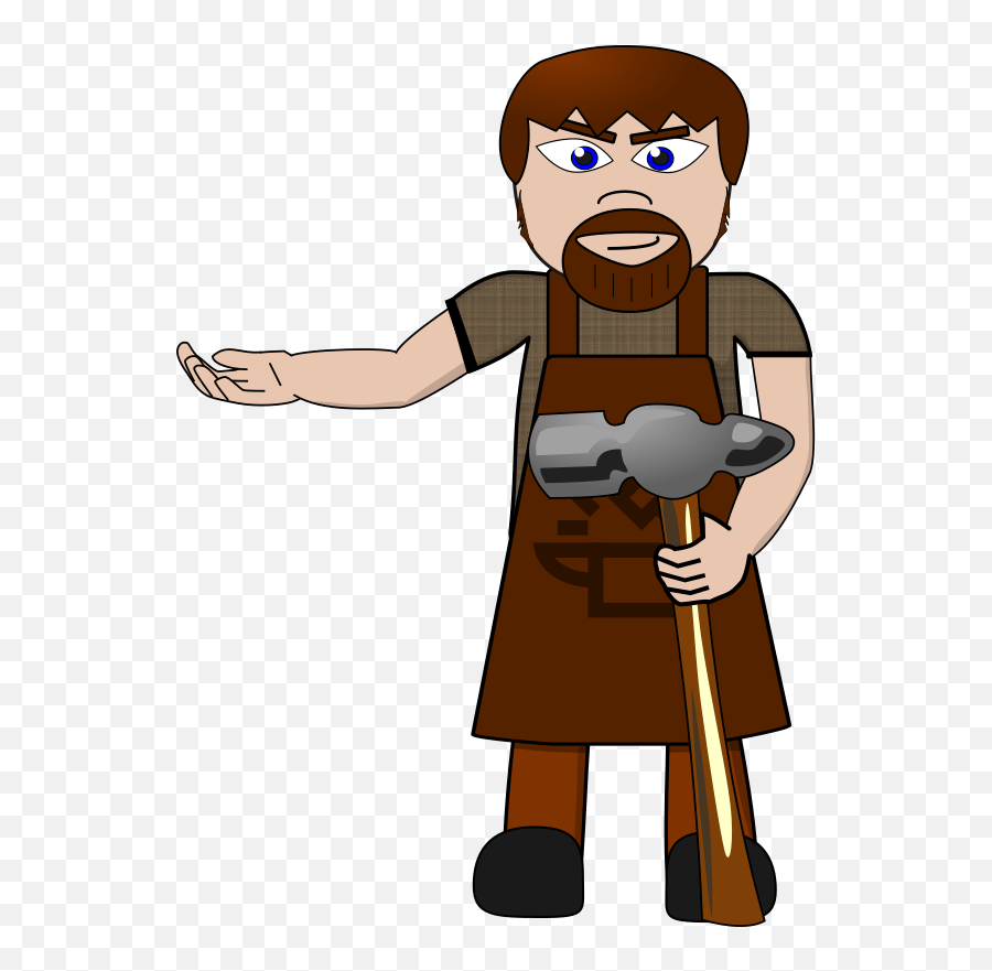 Download Free Png Blacksmith - Dlpngcom Cartoon Blacksmith With No Background,Villager Png