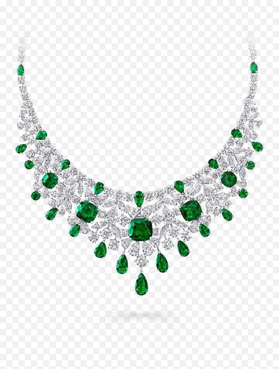 Emerald And Diamond Necklace - Graff Diamond Necklace 2018 Png,Diamond Chain Png