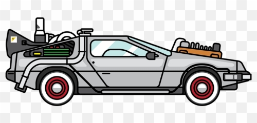 Download Free Png Back To The Future Delorean Clipart - Back To The Future Car Drawing,Back Of Car Png