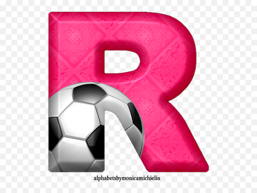 Monica Michielin Alphabets Pink Football Alphabet Ball - For Soccer Png,Football Icon Facebook
