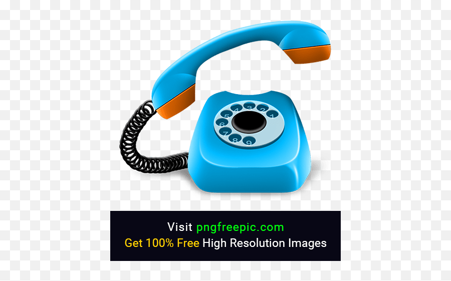 Landline Phone Blue Border Iocn Png - Contact Landline Call Telephone,Modern Phone Icon