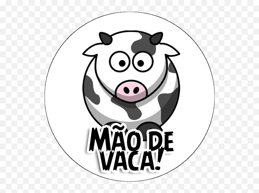 Adesivo Redondo M O De Vaca Png - Cow Cartoon,Vaca Png