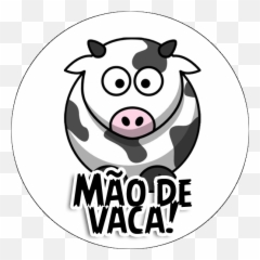 Adesivo Redondo M O De Vaca Png - Cow Cartoon,Vaca Png