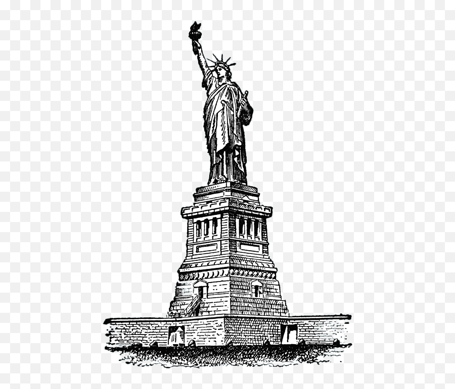Free Vintage Digital Stamps Stamp - Statue Of Liberty National Monument Png,Statue Of Liberty Transparent