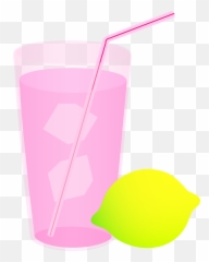 Lemon Clipart Strawberry Lemonade - Pink Lemonade Clipart Png,Lemonade Transparent