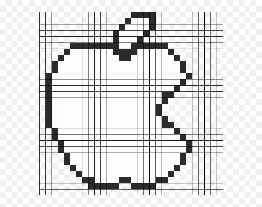 Apple Logo Perler Bead Pattern Sprites Misc Fuse - Pixel Art Logo Apple Png,Black Apple Logo