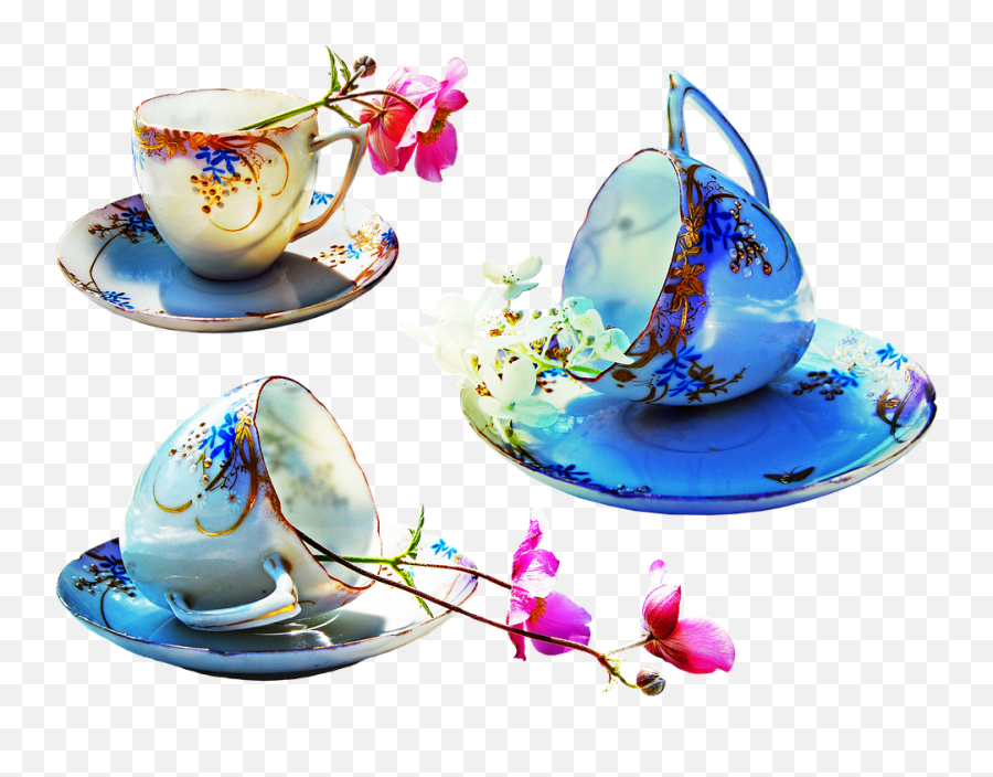 Tea Cups Flowers In Cup Flower - Teacup Png,Cups Png