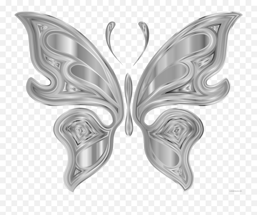 Butterfly Clipart Png Black And White - Prismatic Butterfly Iridescent Fairy Silhouette Png,Animal Clipart Png