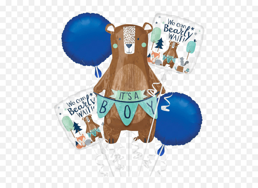Its A Boy Bear Transparent Cartoon - Jingfm We Can Bearly Wait Baby Shower Invitation Png,Its A Boy Png