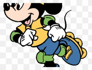 Mickey Mouse Clipart Ice Skating - Png