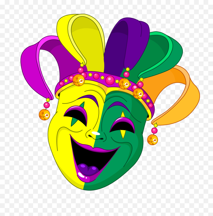 Mardi Gras Jester Mask Clipart - Mardi Gras Clip Art Png,Jester Png