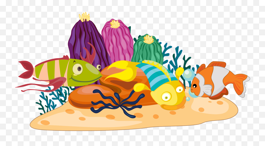 Jesus Fish Png - Coral Reef Fish Clipart Clip Art Coral Coral Reef Clipart Png,Fish Clipart Png
