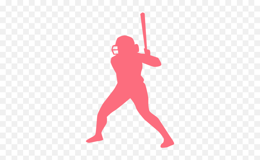 Player Bat Helmet Baseball Ballplayer Silhouette - Silueta De Beisbolista Mujer Png,Softball Bat Png