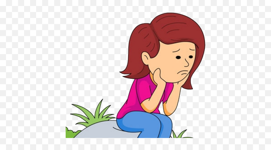 Cartoon Sad Girl Png - Sad Girl Sitting Lonely Cartoon,Sad Girl Png - free  transparent png images 