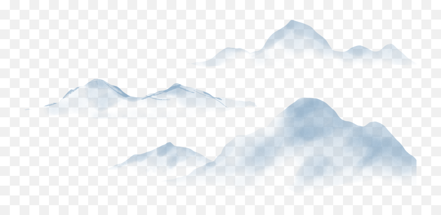 Ftestickers Watercolor Mountains Chinesestyle Asian Tra - Snow Png,Mountains Transparent