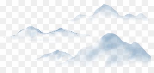 Ftestickers Watercolor Mountains Chinesestyle Asian Tra - Snow Png,Mountains Transparent