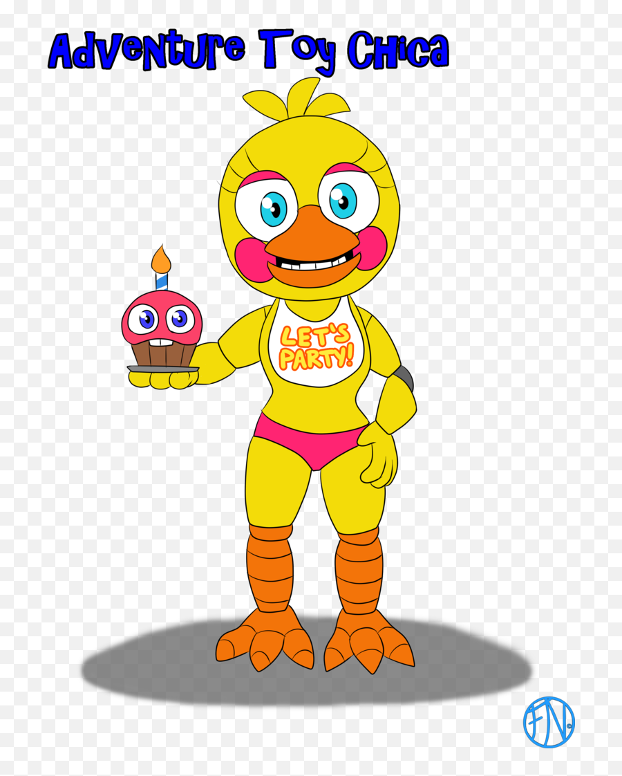 Download Hd Adventure Toy Chica Fnafnations Five Nights - Fnafnations Toy Chica Png,Five Nights At Freddy's Png