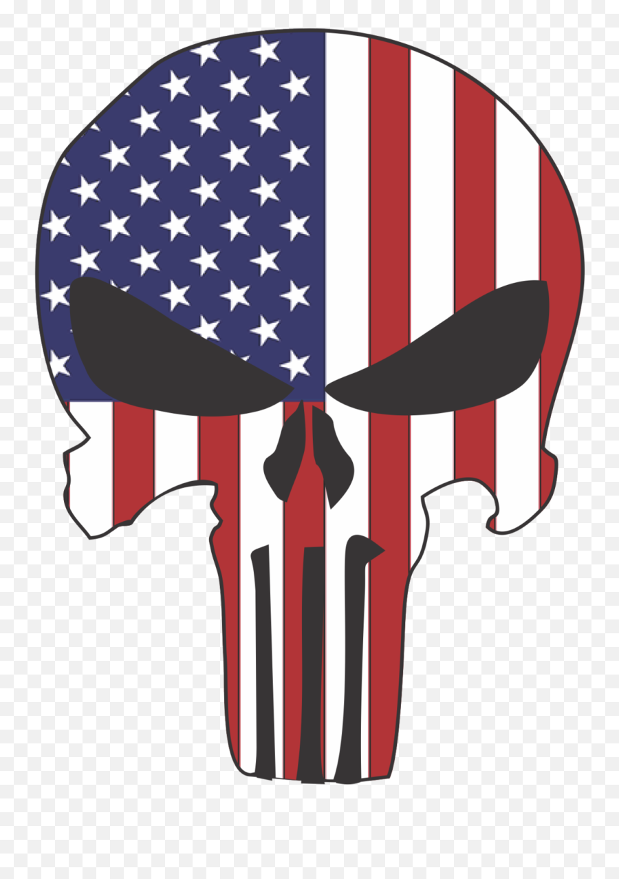 Download Punisher Skull Usa Flag - Thin Blue Line Punisher American Flag Punisher Skull Png,Usa Flag Png