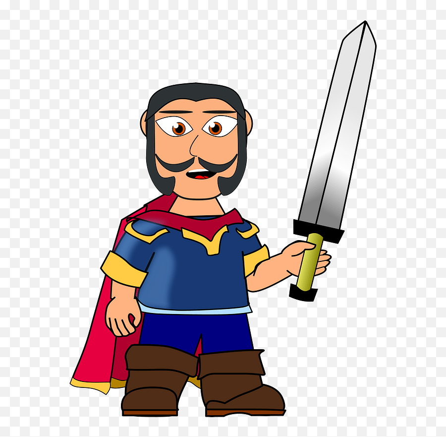 Clipart - Man With A Sword Cartoon Png,Sword Clipart Png