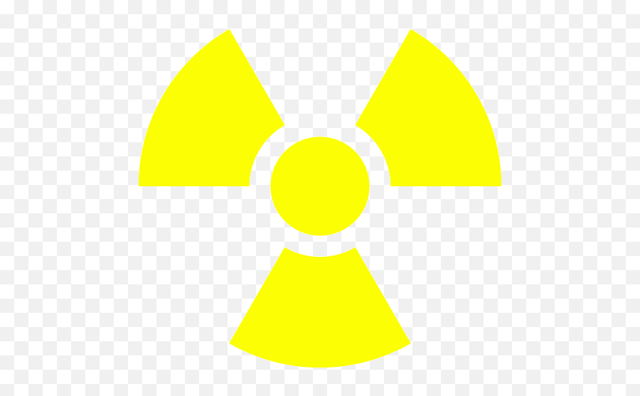 Yellow Radioactive Icon - Free Yellow Sign Icons Radioactive Symbol Black And White Png,Radioactive Symbol Transparent