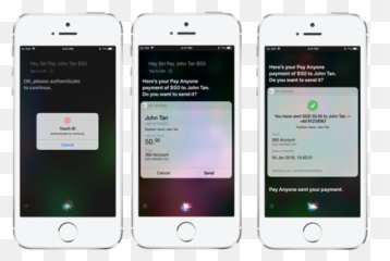 Download Hd Making A Payment Via Siri - Iphone Transparent png