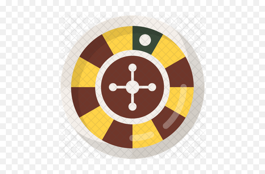 Roulette Wheel Icon Of Flat Style - Circle Png,Roulette Wheel Png