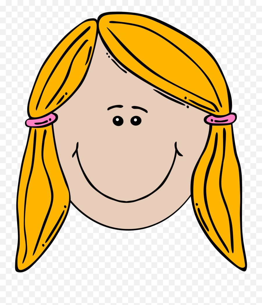 Smiling Girl Face Clip Art - Vector Clip Art Cartoon Girl Smiley Face Png,Cartoon  Smile Png - free transparent png images 