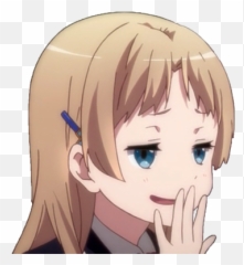 Smug Anime Girl Face Png Image