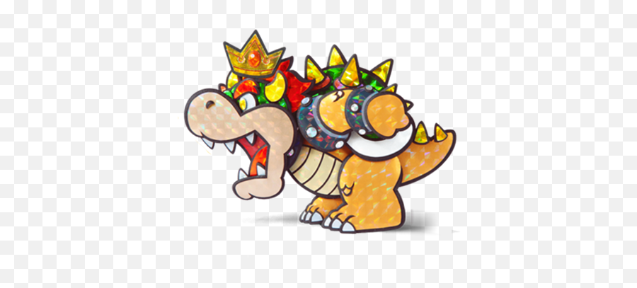 Paper Mario Sticker Star Bowser - Paper Bowser Sticker Star Png,Paper Mario Transparent