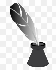 Featherquillblack And White Png Clipart - Royalty Free Svg Plumier Png,Quill Png