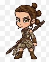 Rey Star Wars Cartoon - Rey Star Wars Caricatura Png,Rey Star Wars Png