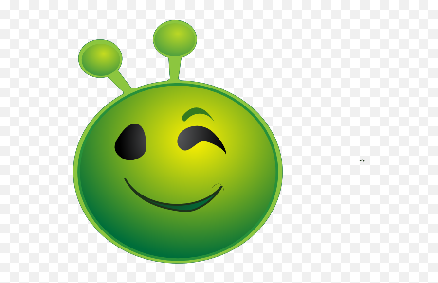 Alien Emoji Winking Clip Art - Happy Alien Emoji Png,Winking Emoji Transparent