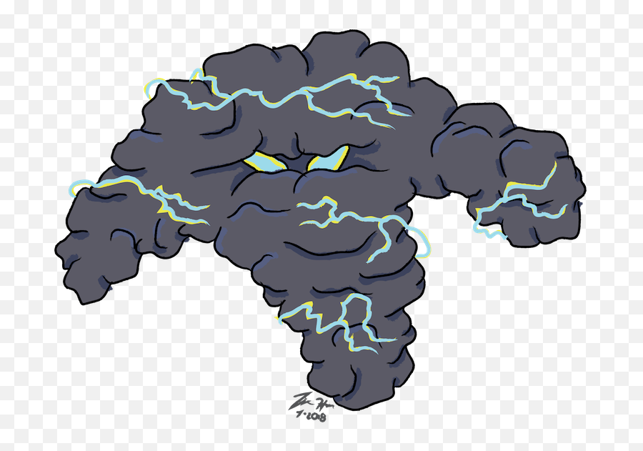 Monster Of The Month Storm Elemental Rogue Hexagon Studios - Cloud Monster Png,Thunderstorm Png