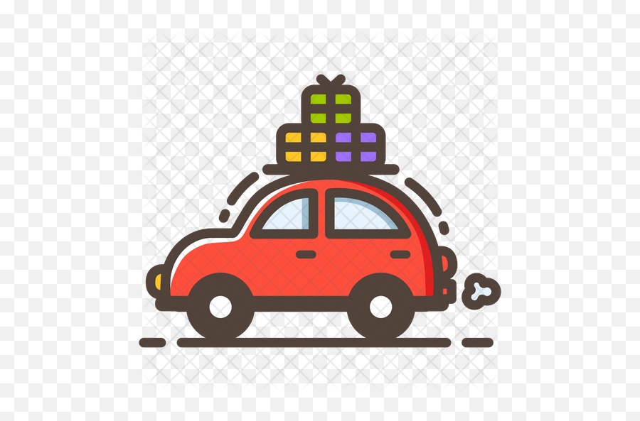 Car Icon Of Colored Outline Style - Travel Car Icon Png,Car Png Icon