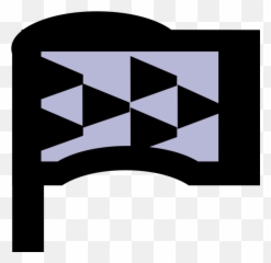 Checkered Or Chequered Race Flag - Vector Image Horizontal png