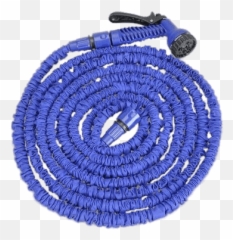 Blue Expandable Water Hose Transparent - Solid Png,Hose Png