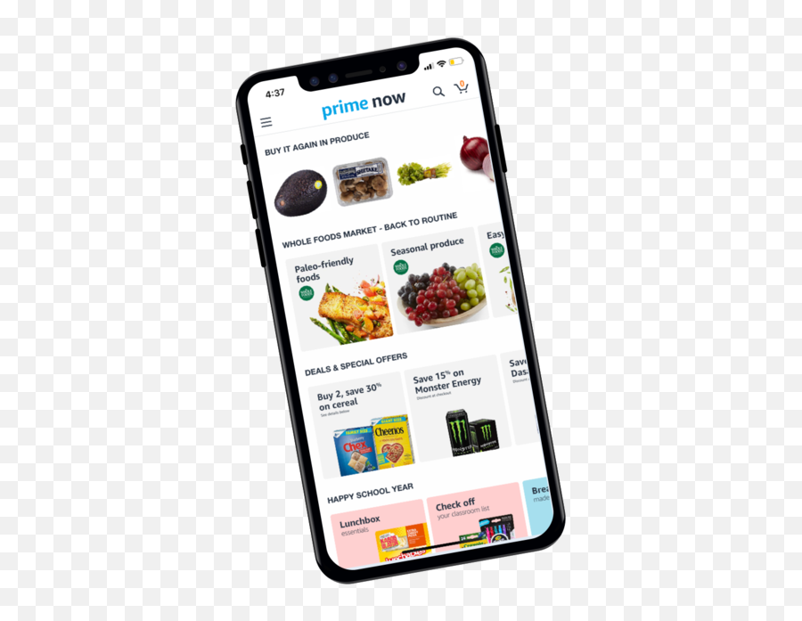 Amazon Prime Now Mobile App Travis Ta - Technology Applications Png,Iphone X Mockup Png
